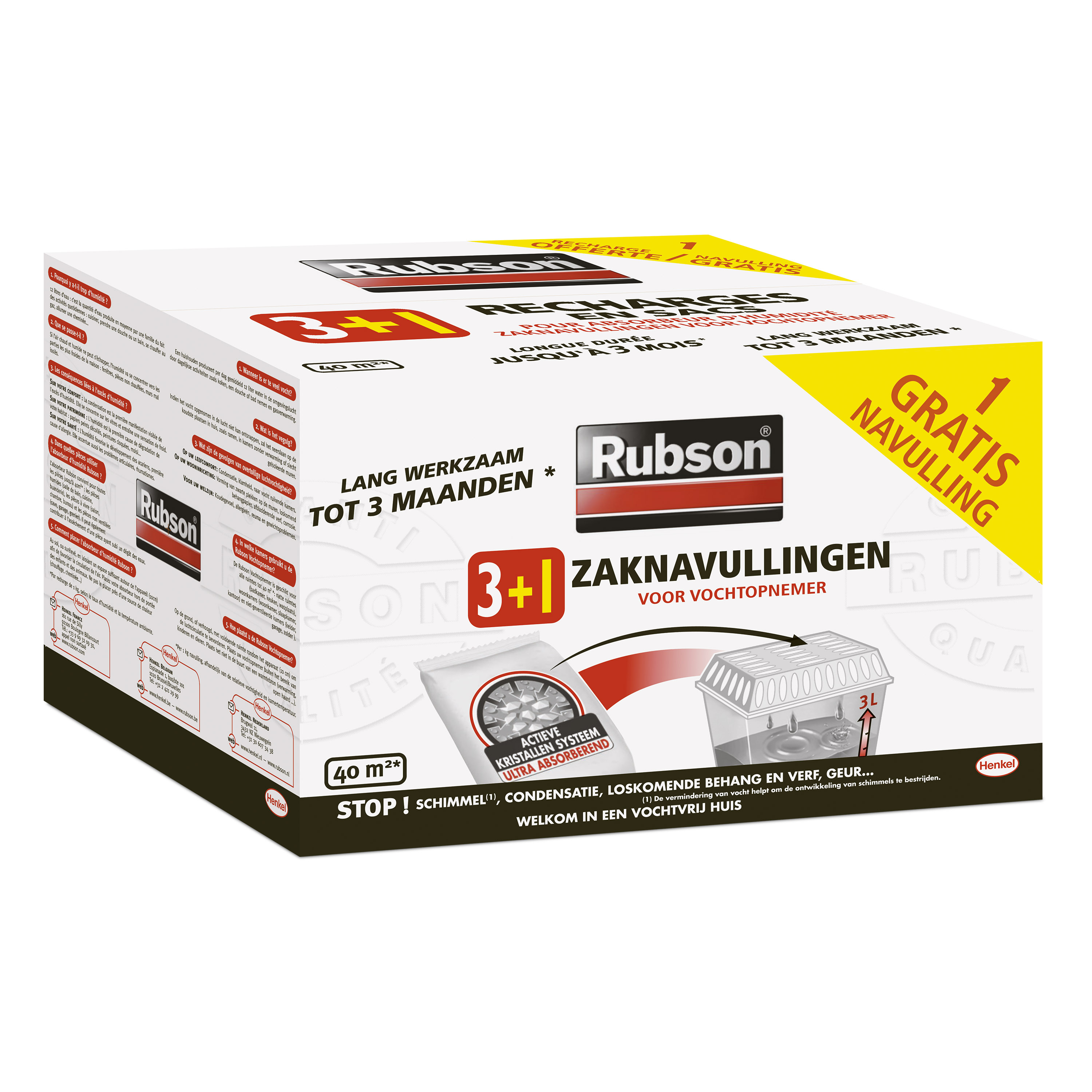 Rubson Navulling Vochtopnemer 3+1 kg