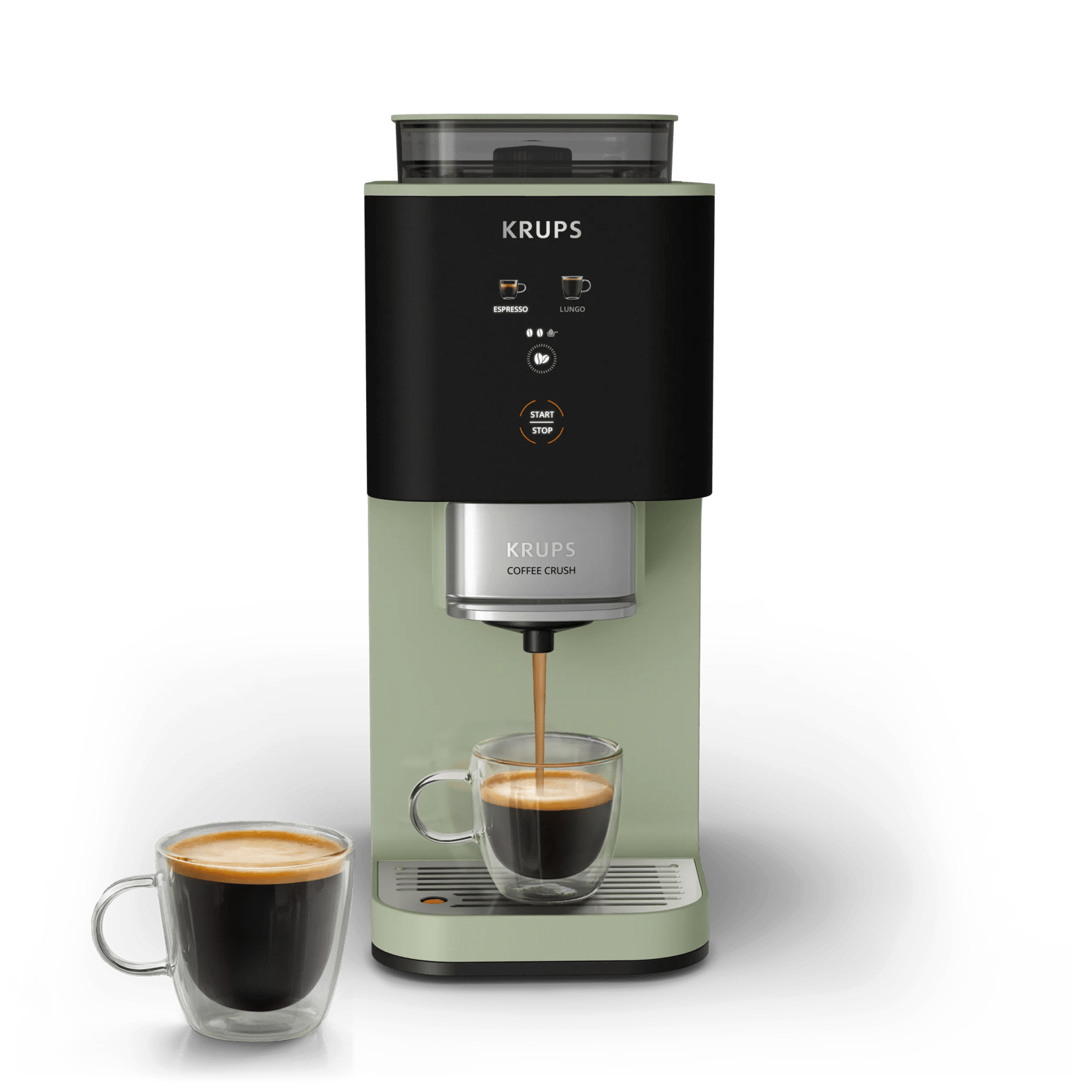 Krups Coffe Crush SA401LE0O Volautomatische Espressomachine, 15 bar, 1 tas