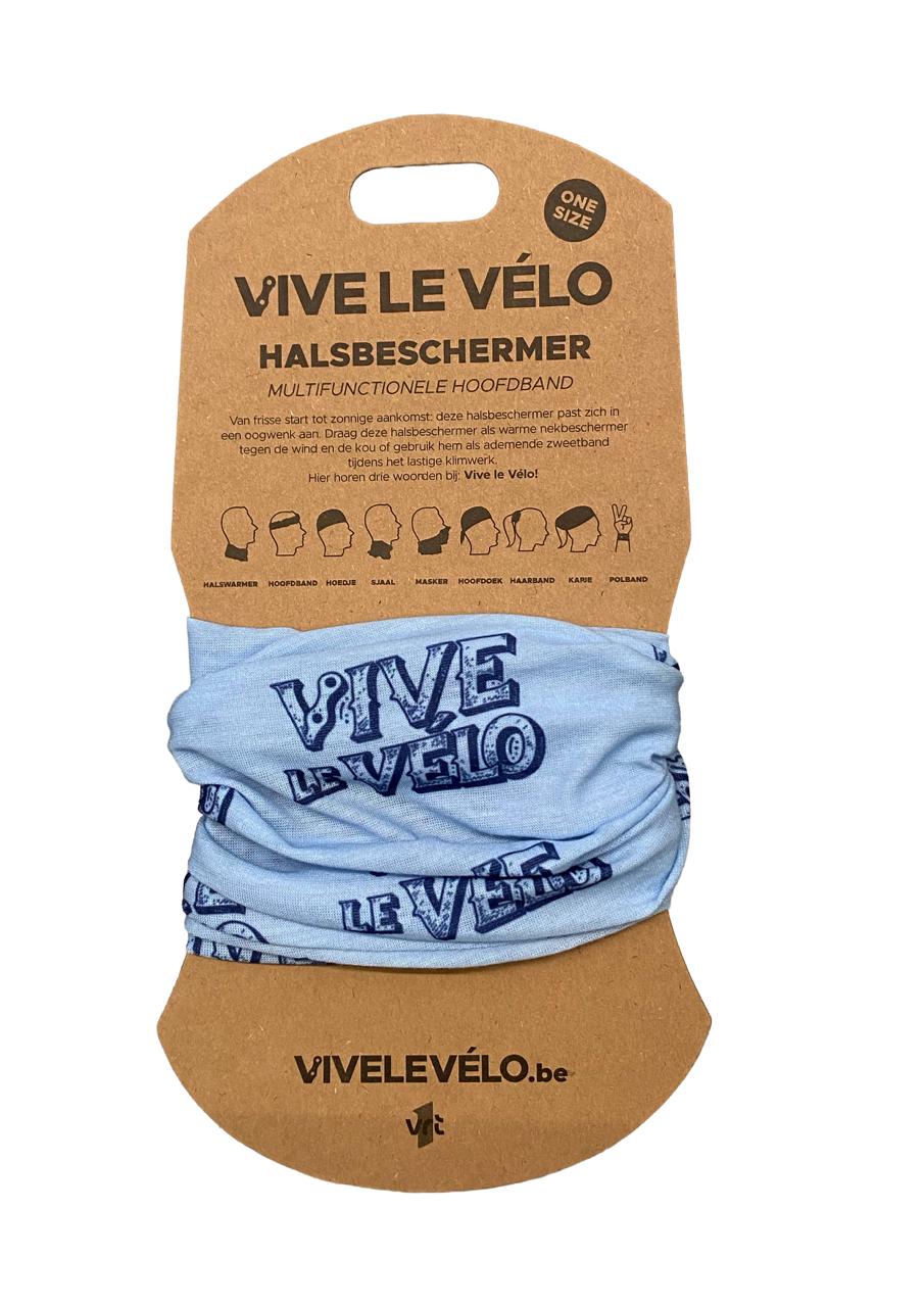 Vive le Vélo Buff - Halsbeschermer Vive le Vélo Logo Retro Blauw
