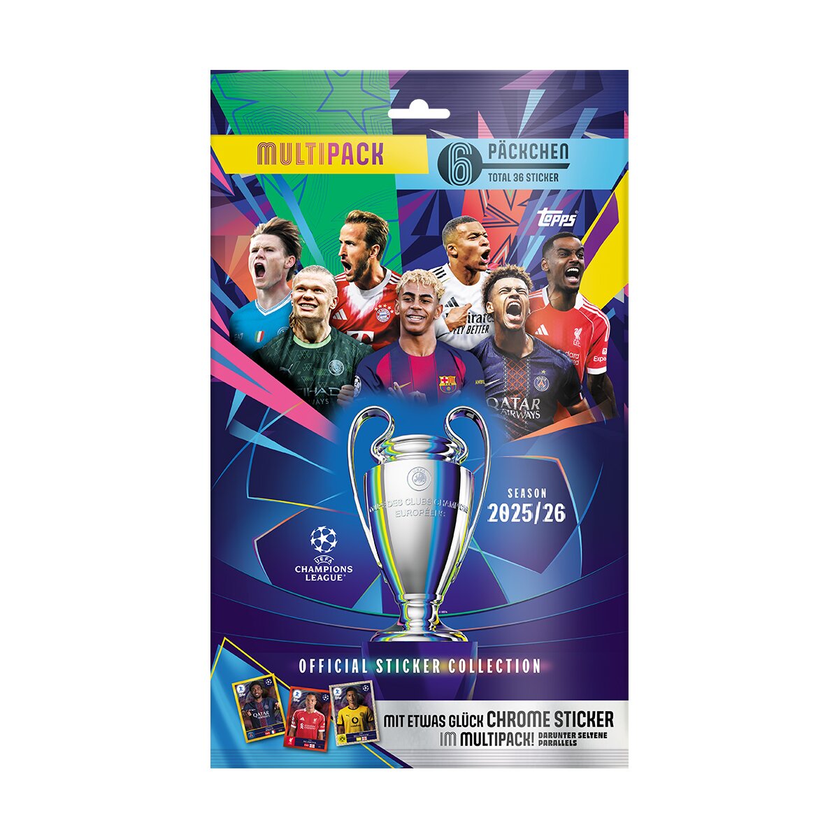Topps UEFA Champions League Stickers Mega Multi 10 Pakjes - Official Sticker Collection 2025-26