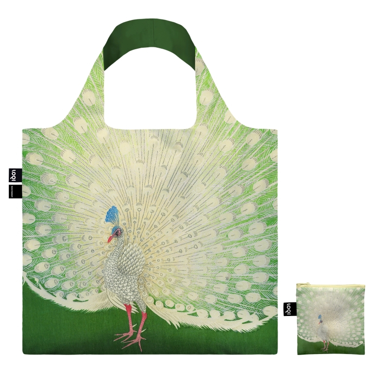 Loqi Shopper Museum Collection Recycled 50x42 cm - Peacock - Waterafstotend