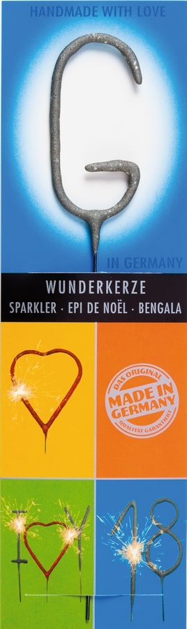 Wondercandle Classic Letter G Grijs