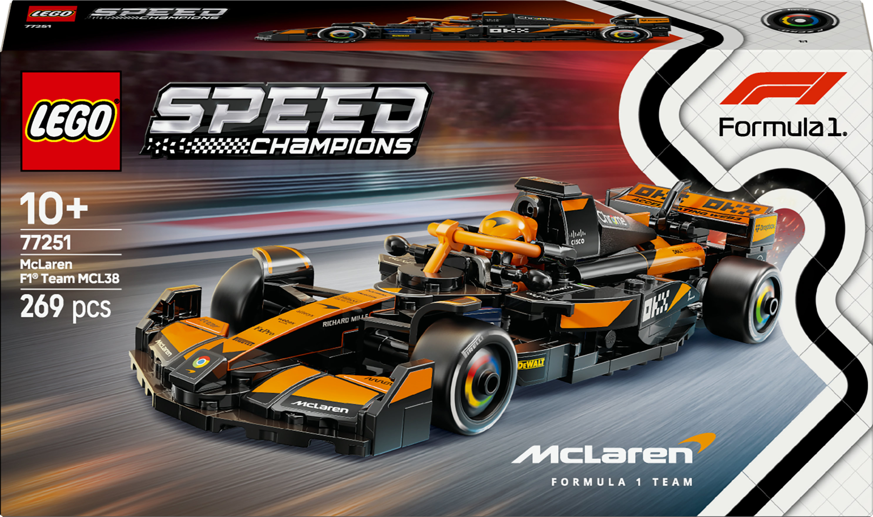 LEGO Speed Champions Formula 1 sets onthuld LEGO Speed Champions 77251 McLaren F1® Team MCL38 racewagen