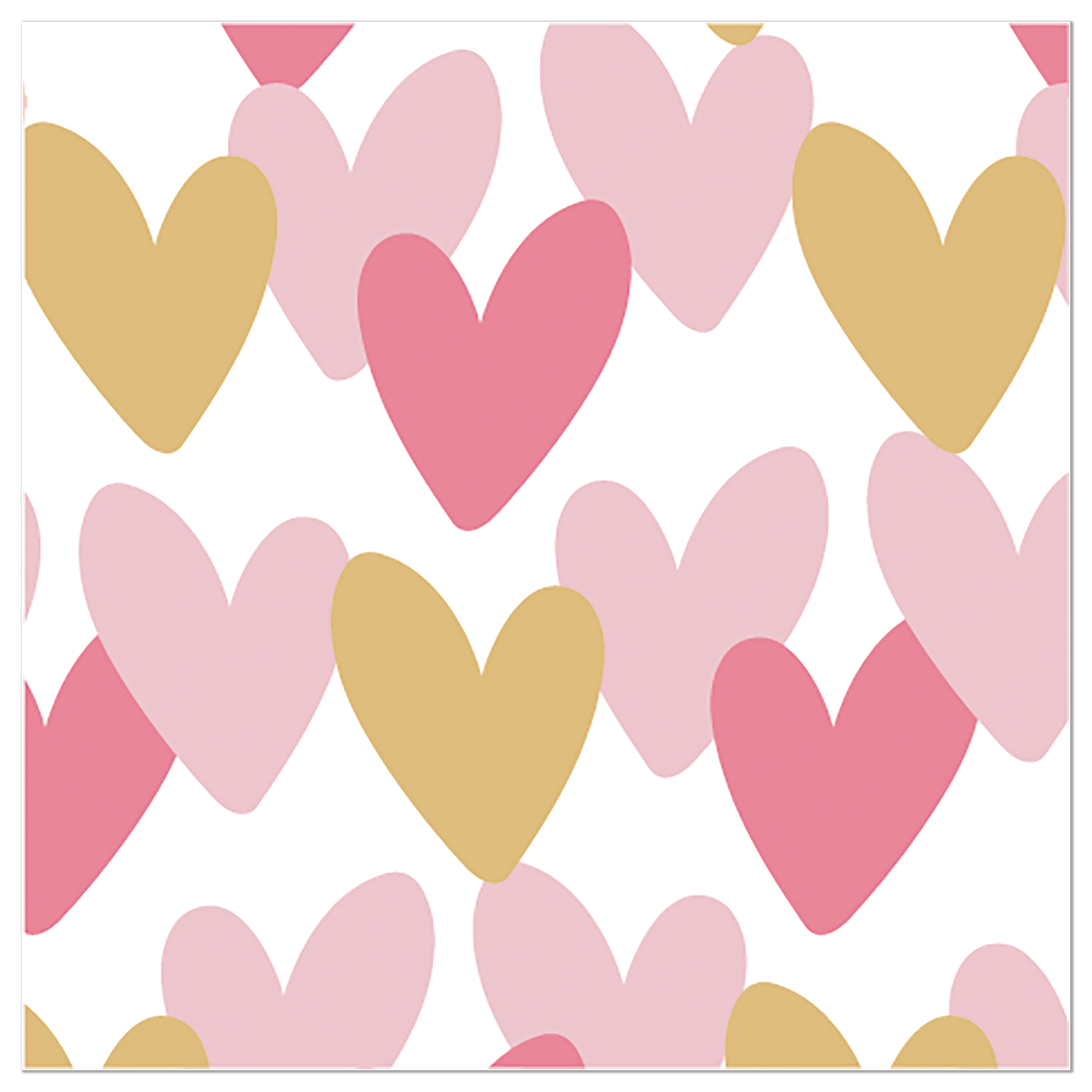 Artebene Servetten 33x33 cm Hearts Pink -20 stuks