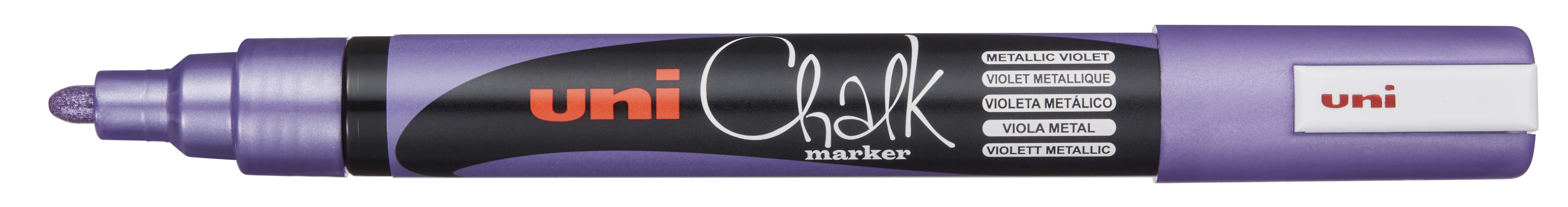 Krijtmarker 1.8/2.5 mm Conische Punt Chalk Marker by Uni - Metallic Violet