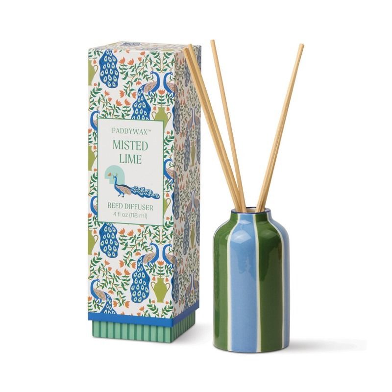 Paddywax Geurdiffuser Misted Lime 118ml - Keramiek - Peacock - 5.4x9.6 cm