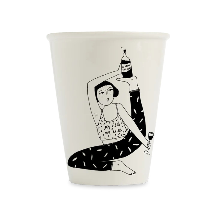 Helen B Beker My Vibes 220ml - Porselein - 8x9.5 cm