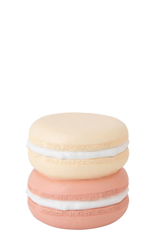 J-Line Bijzettafel Macarons 33.5x31.5 cm - Abrikoos/Roze