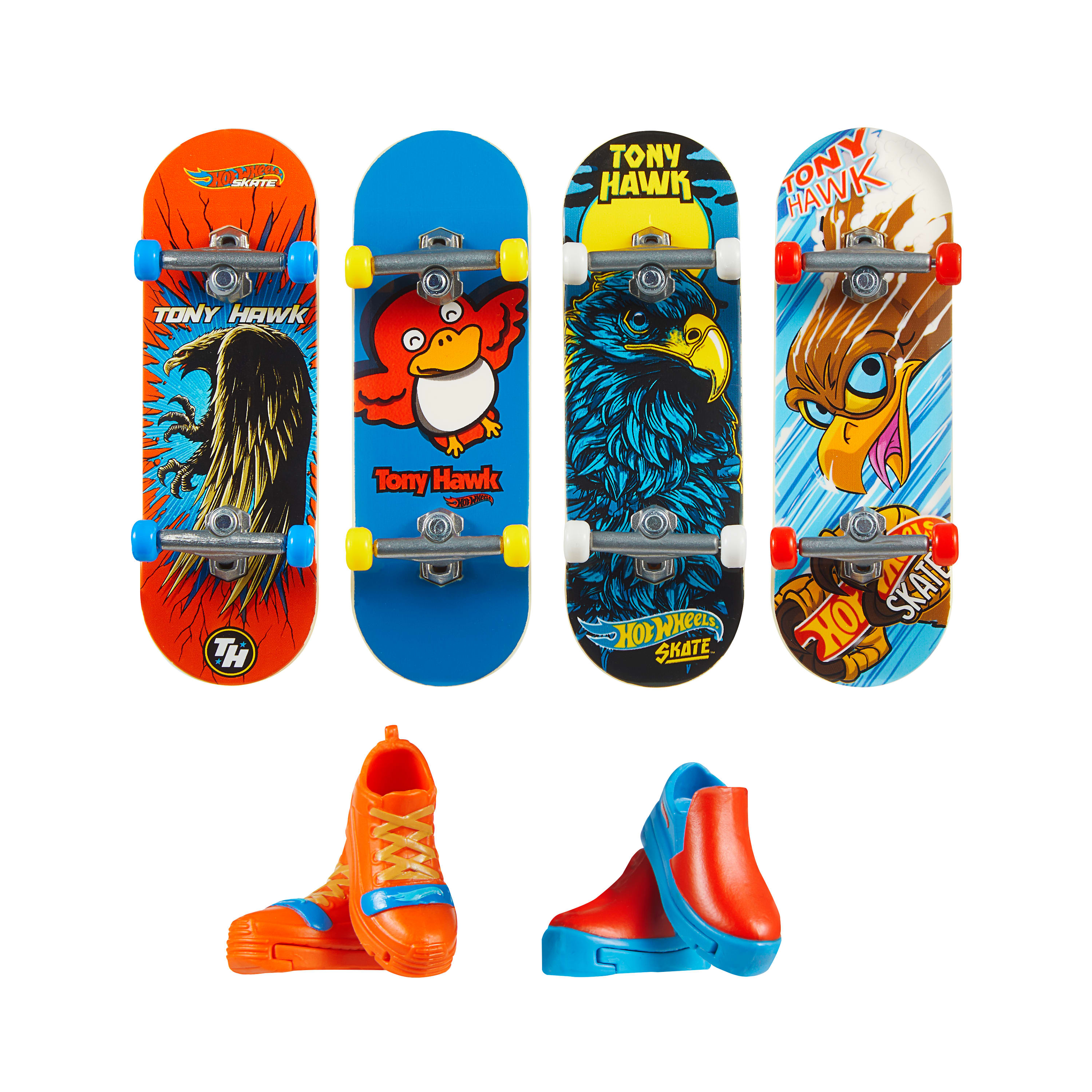 Hot Wheels Skate Fingerboards + Schoenen 4 pack Hot Wheels Skate Fingerboards + Schoenen 4 pack