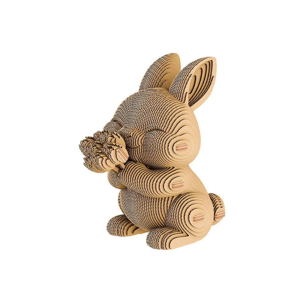 Cartonic 3D Puzzel Bunny - Karton - 93 stuks - 14x8x14 cm