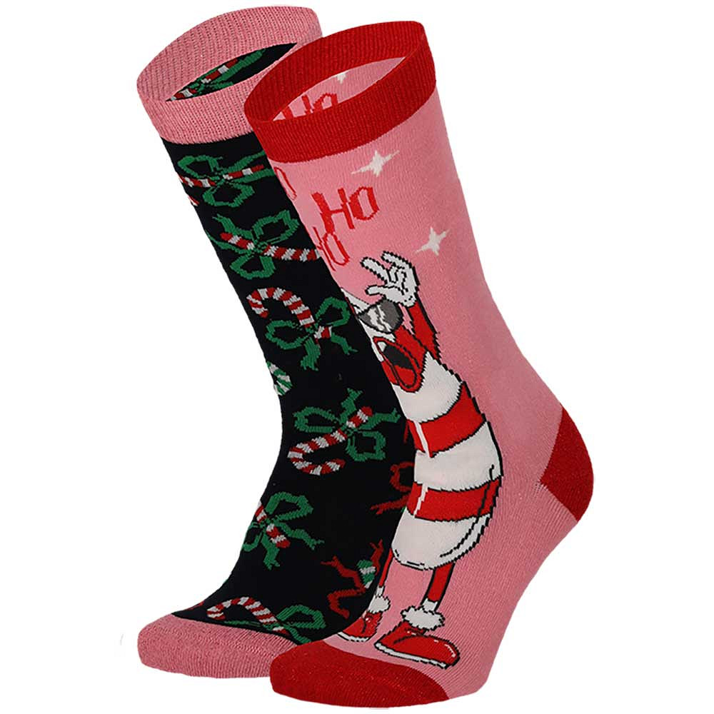 Apollo X-mas Socks Dames 2 paar Zwart/Rose - 36/41