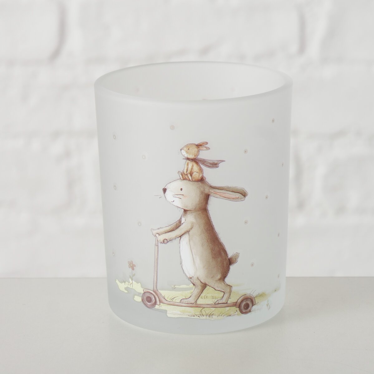 Boltze Home Theelichthouder Charmy 8.5cm - Glas - assorti - prijs per stuk