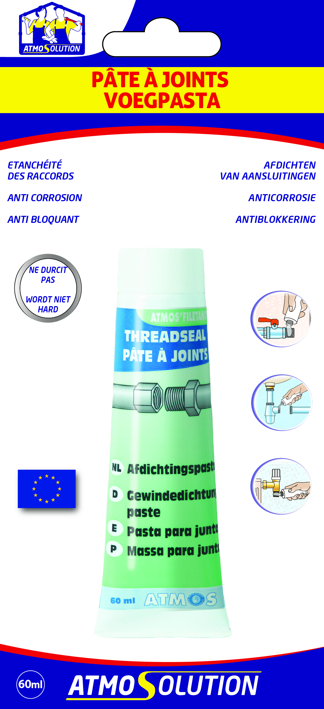 Atmos Filetanche Dichtingspasta 60 ml Pasta voor Draadverbinding