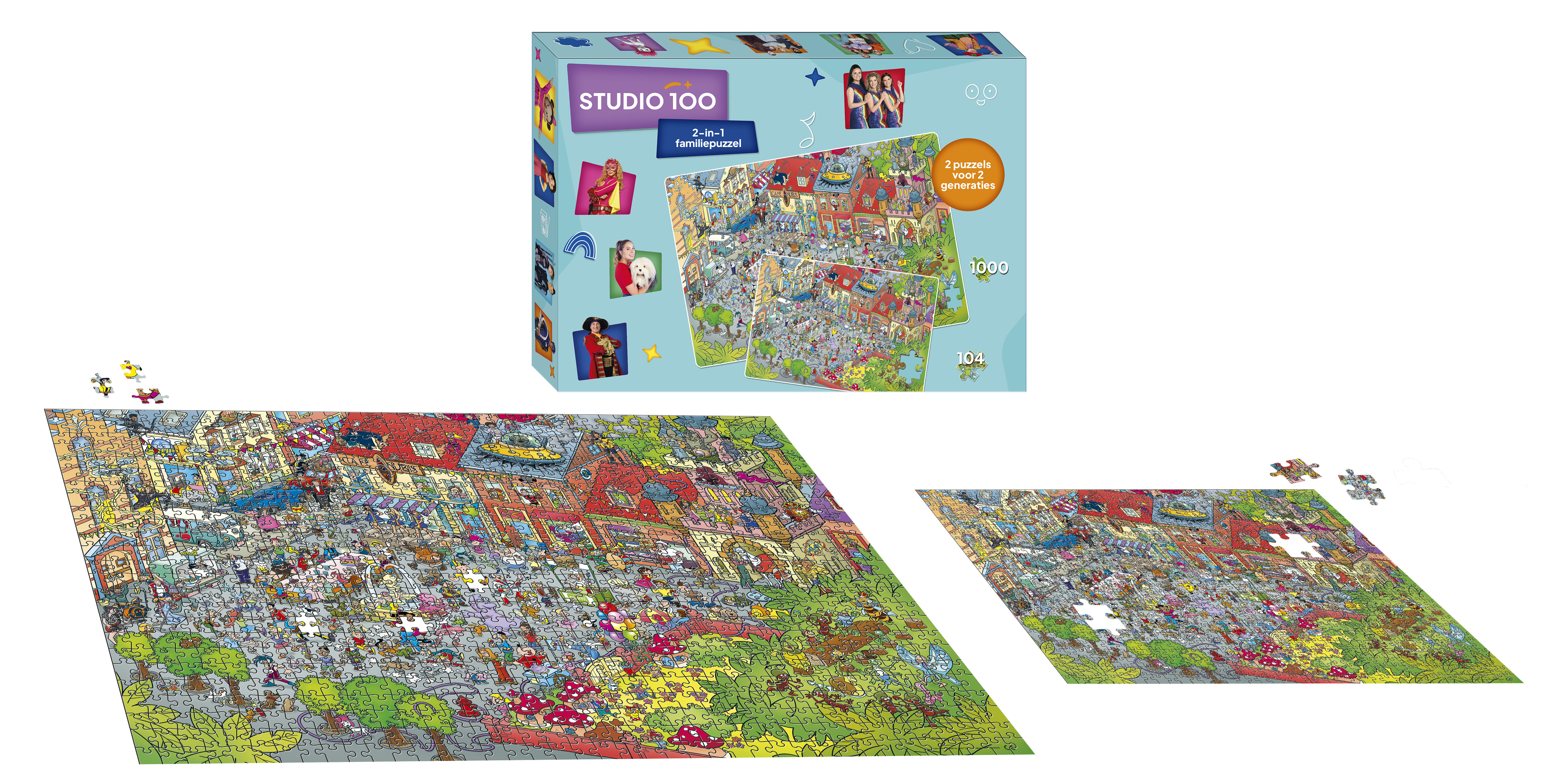 Studio 100 Puzzel 2 in 1 - 1000 stuks