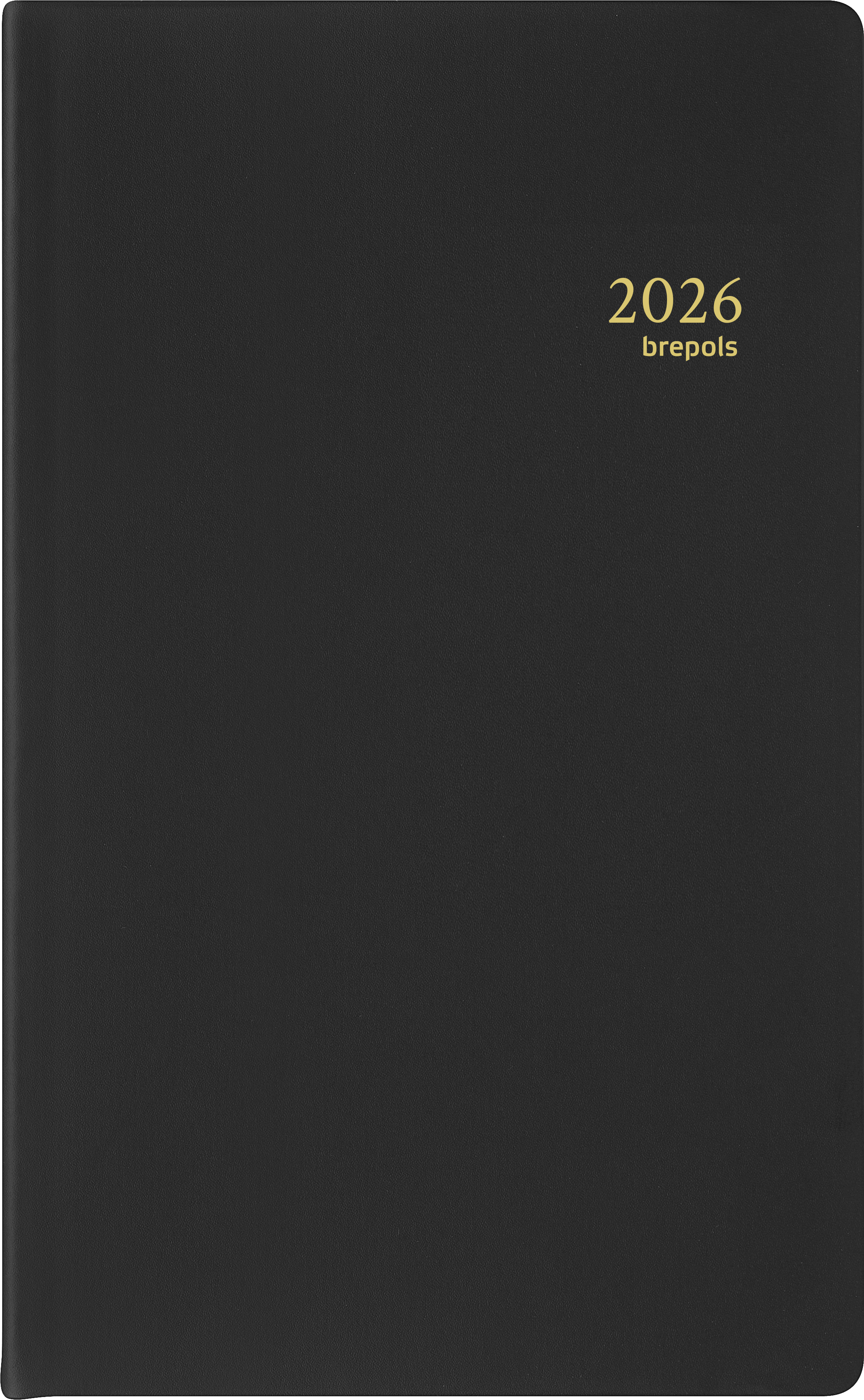Brepols Agenda 2026 Building Seta 1dag/pag Zwart 10x16.5 cm