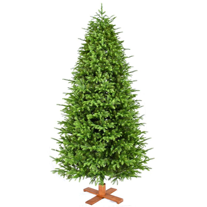Kerstboom Yellowstone 180x130 cm - 2095 Tips - Houten Basis - PE/PVC - Helsinki