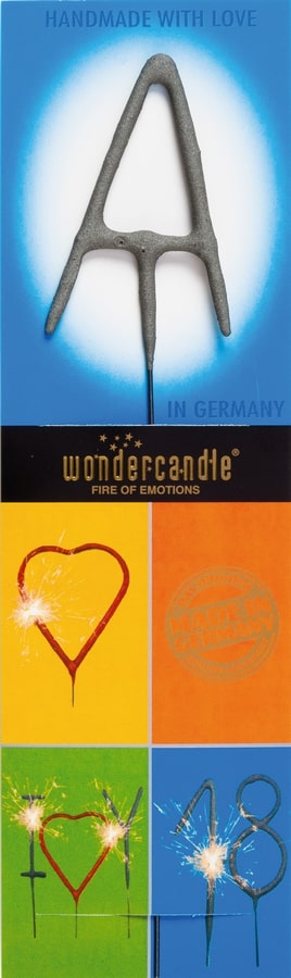 Wondercandle Classic Letter A Grijs