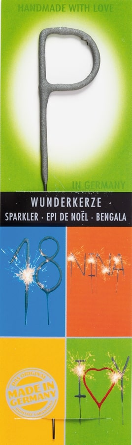 Wondercandle Classic Letter P Grijs