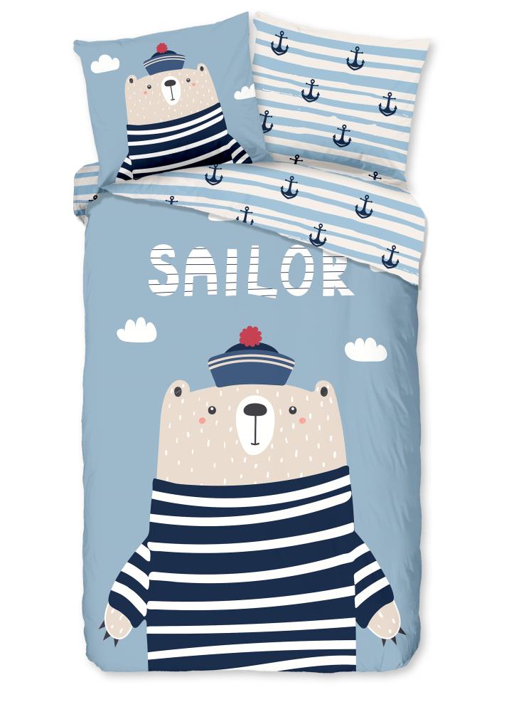 Good Morning Dekbedovertrek Captain 140x220 cm Katoen Blauw