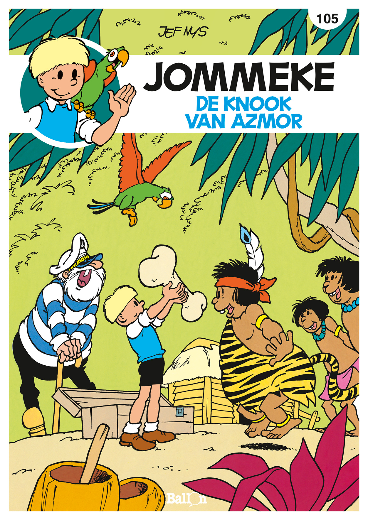 Stripverhaal Jommeke 105 De Knook van Azmor