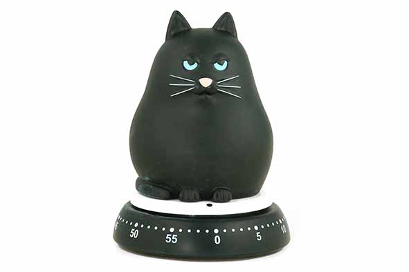 Bengt Ek Design Kookwekker Zwarte Kat 7.9x10.5 cm