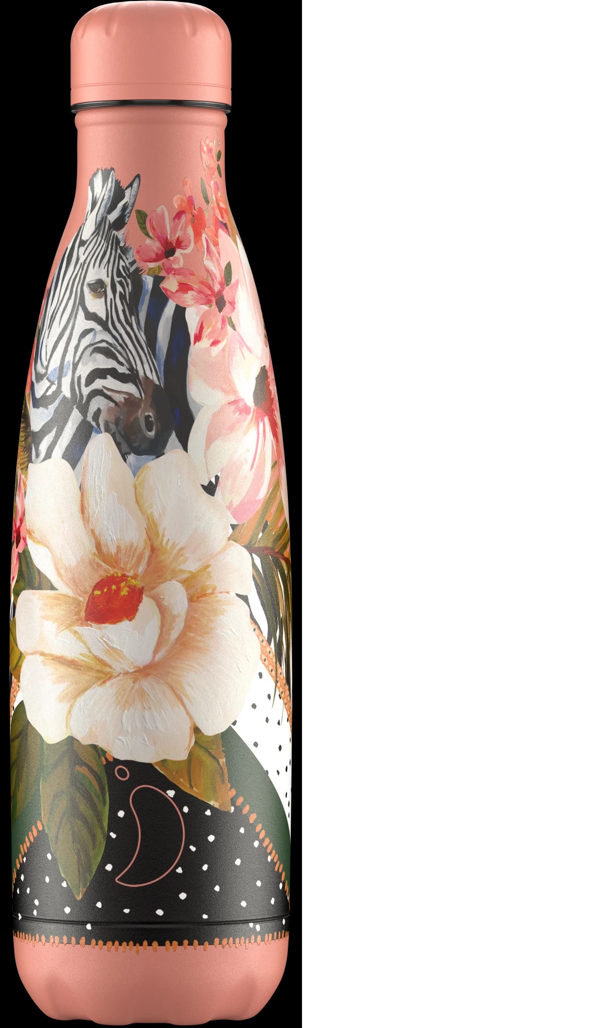 Chilly's Isoleerfles 500 ml Tropicals Polka Zebra - RVS