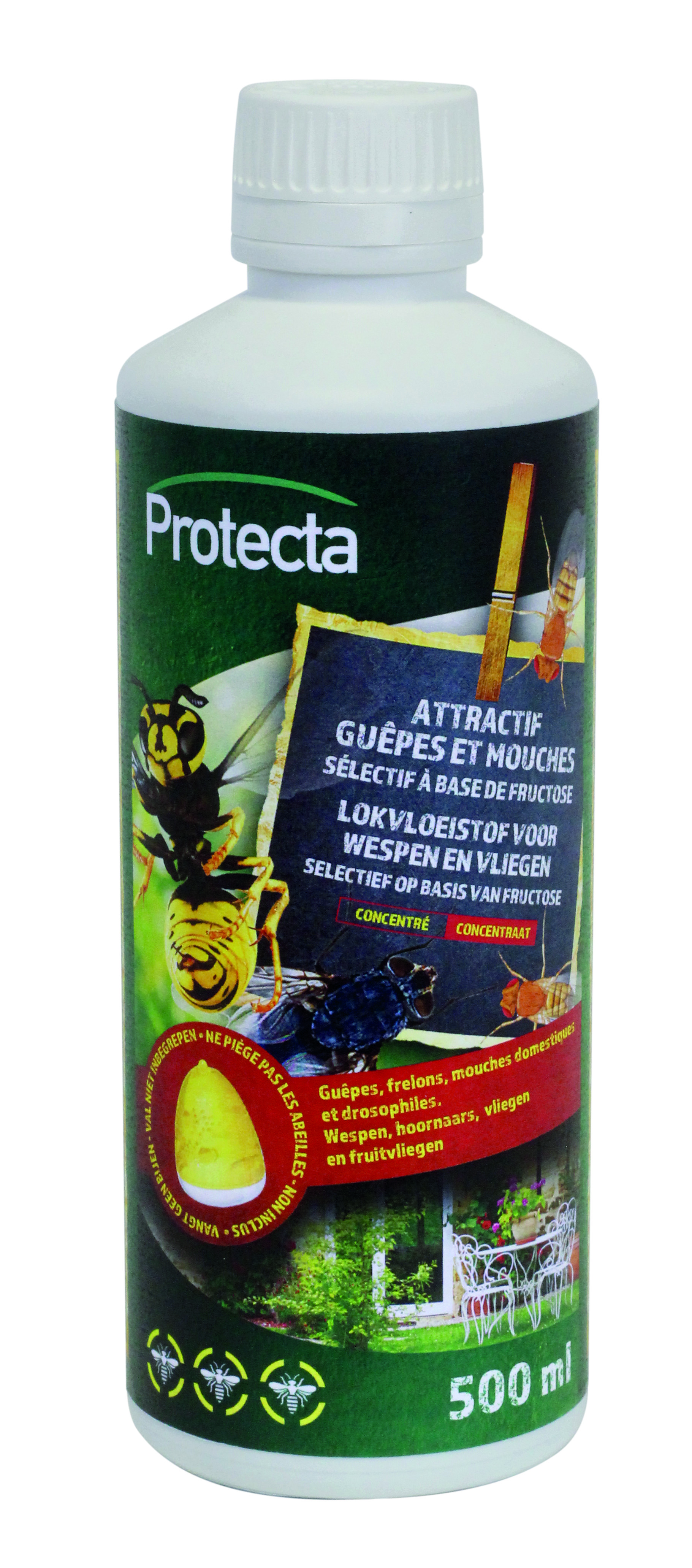 Protecta Lokvloeistof Wespen & Vliegen Selectief op basis van Fructose 500 ml