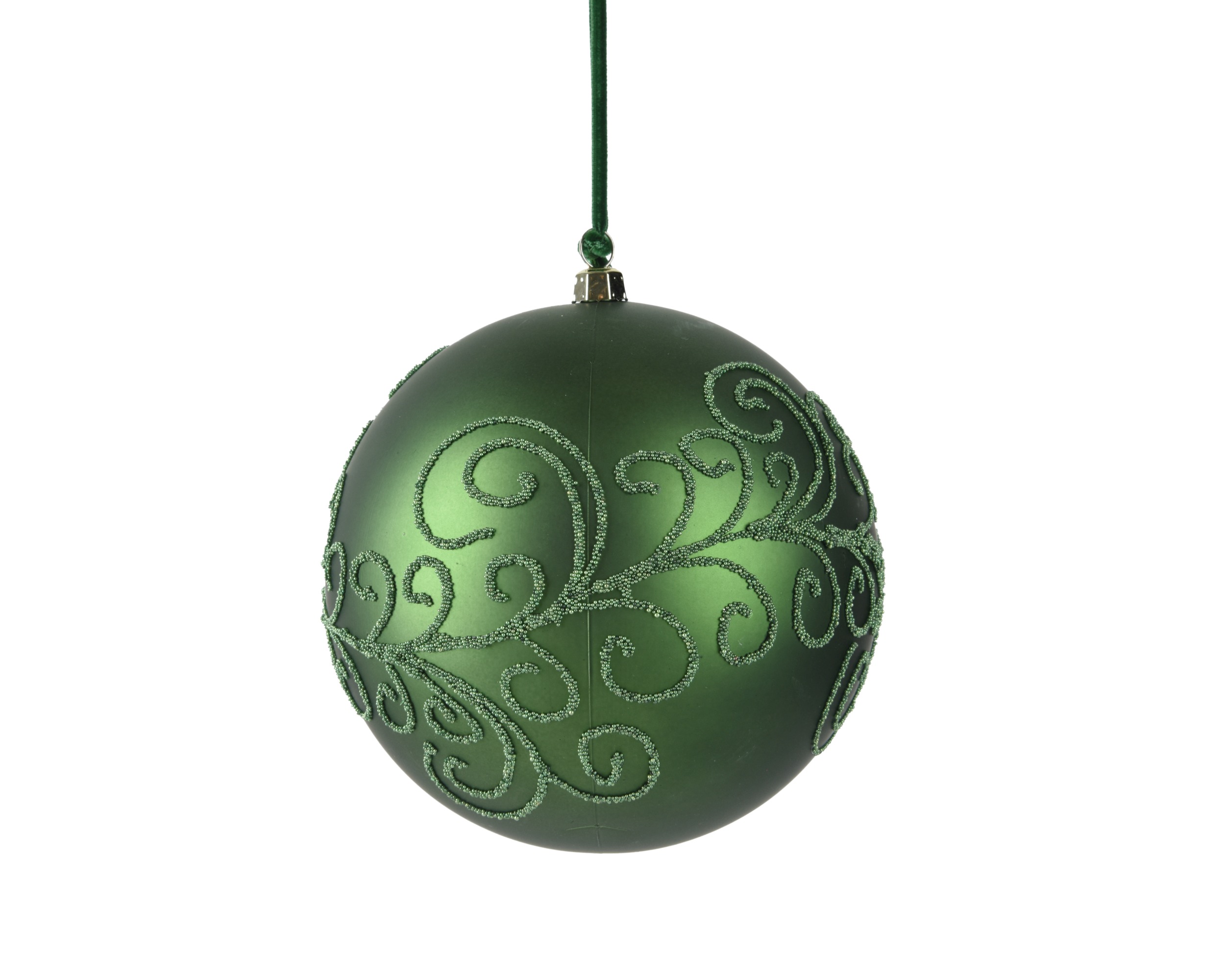 Kerstbal PLC Dennengroen 20cm - Mat