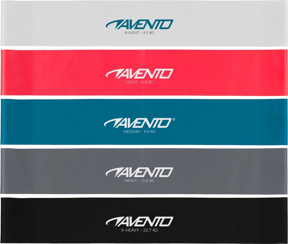 Avento Fitness Weerstandsbanden Set Latex 5 stuks