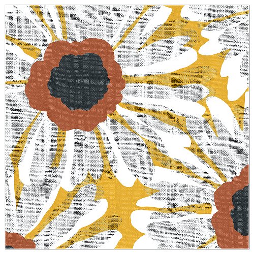 Artebene Servetten Bloemen Daisy Mosterd Geel 33x33 cm