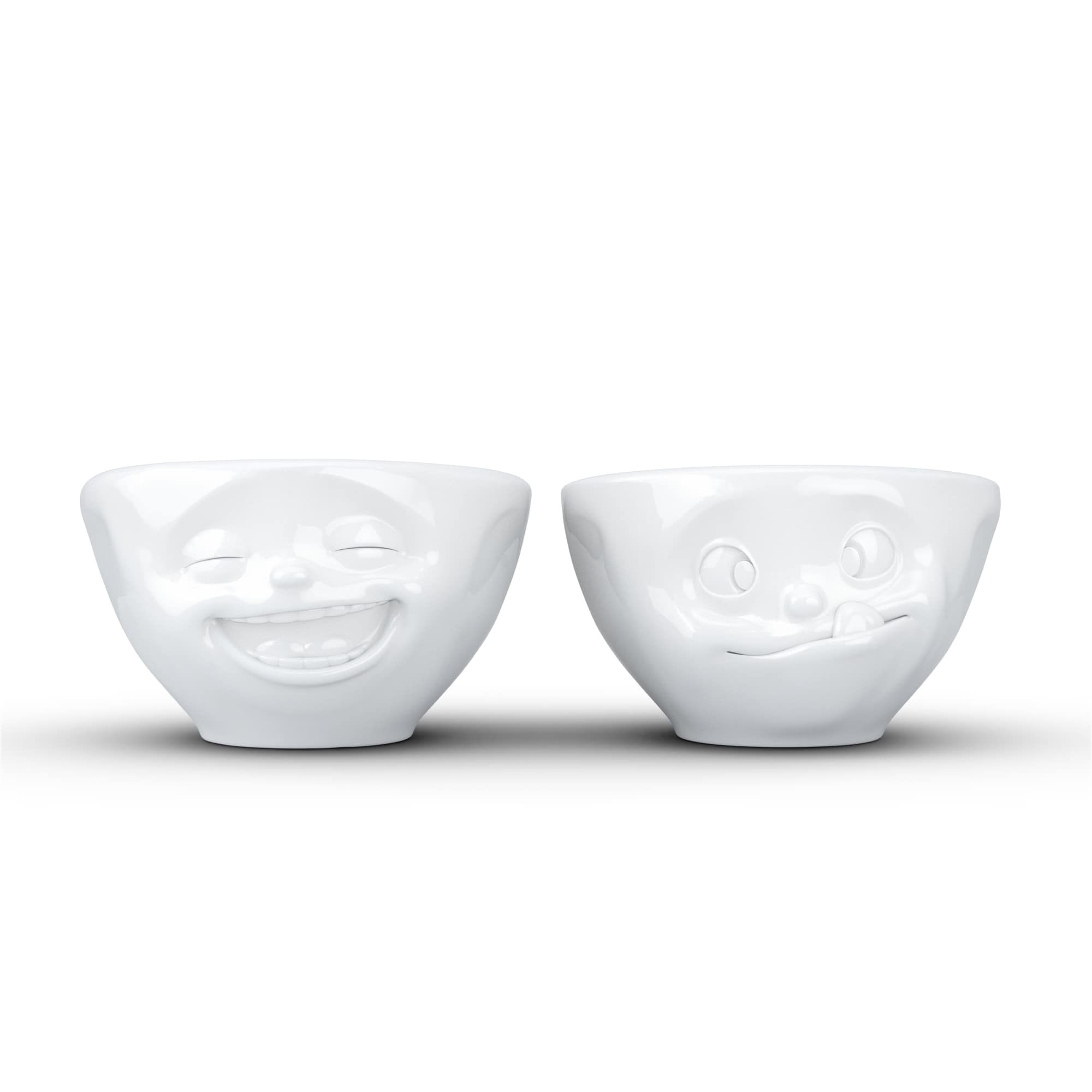 Tassen Bowl Laughing & Tasty set 2 stuks 100ml - Porselein - Wit - No.3 - 8x5 cm