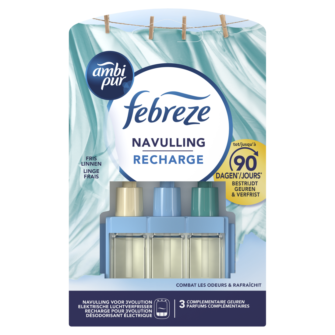 Ambi Pur Febreze Luchtverfrisser 3volution Refill Fresh Linen 20 ml