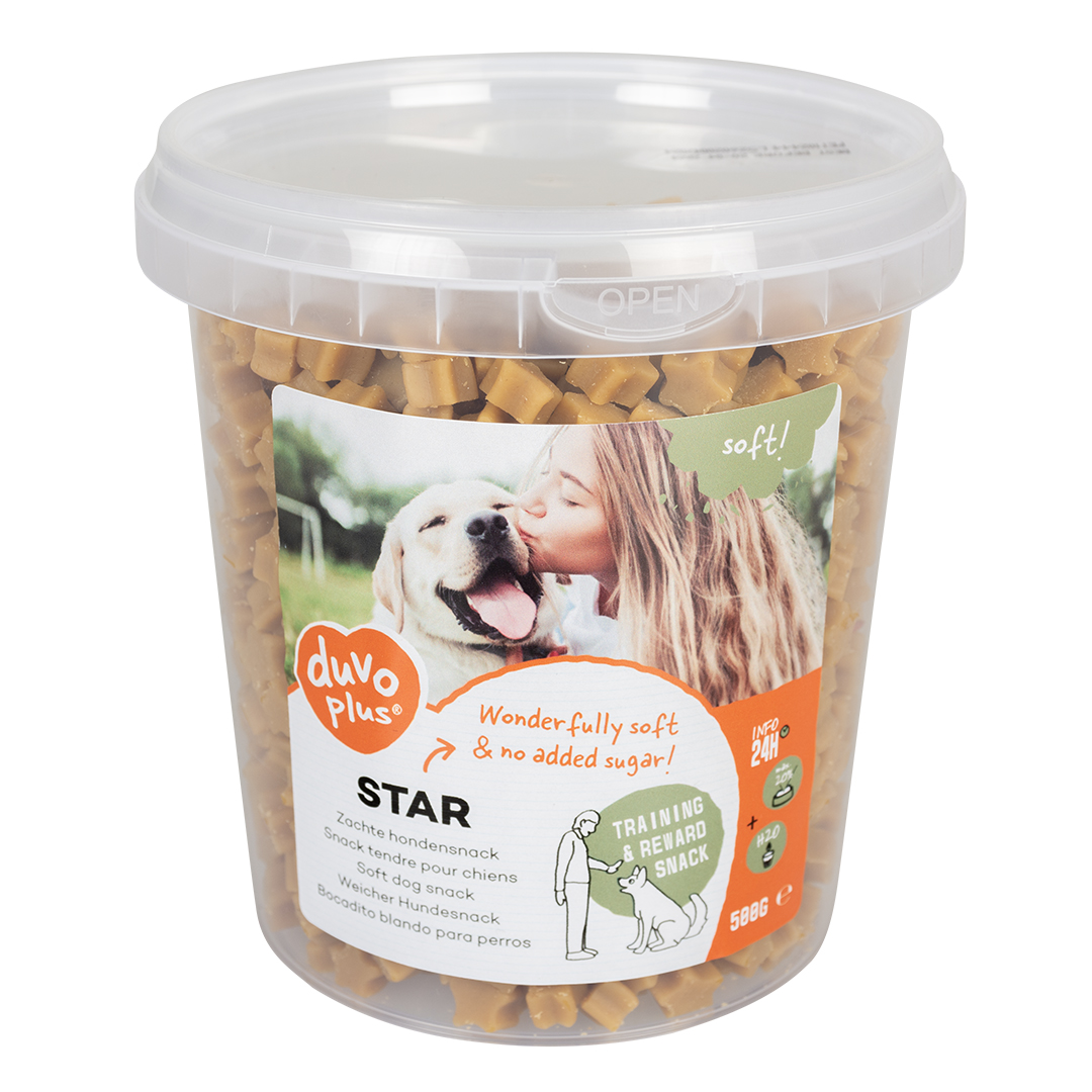 Duvoplus Chews! Star 500 g in Mini Emmer - Hondensnack