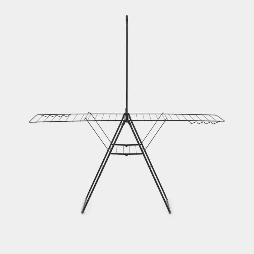 Brabantia Droogrek HangOn 25m met Stang Matt Black - Hoogte 98cm