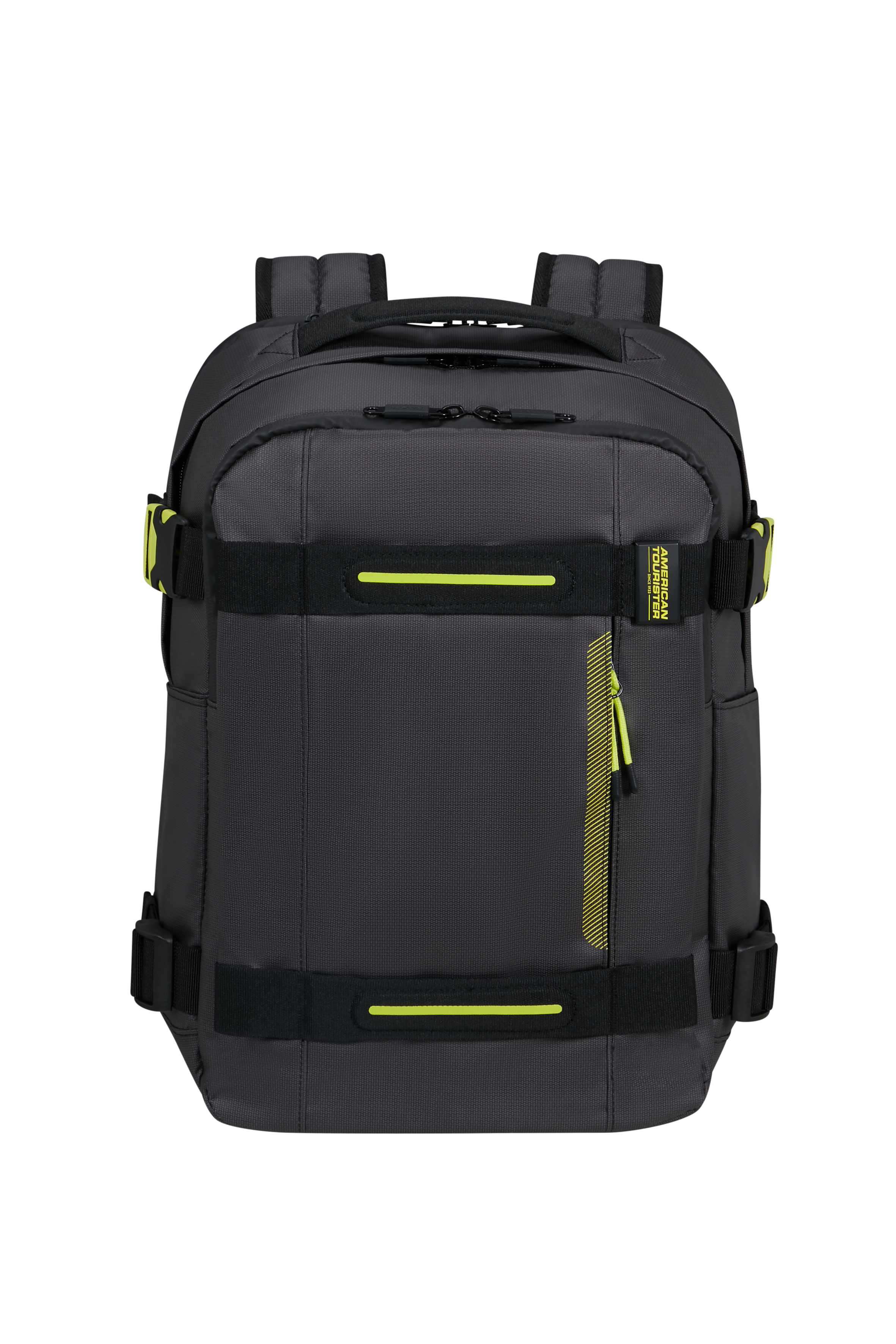 American Tourister Laptoprugzak Urban Track Coated 15.6" 29l Black-Lime 34x45x33 cm