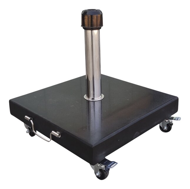 Parasolvoet Graniet Zwart 35kg met Draaivergrendeling 50x50x39 cm