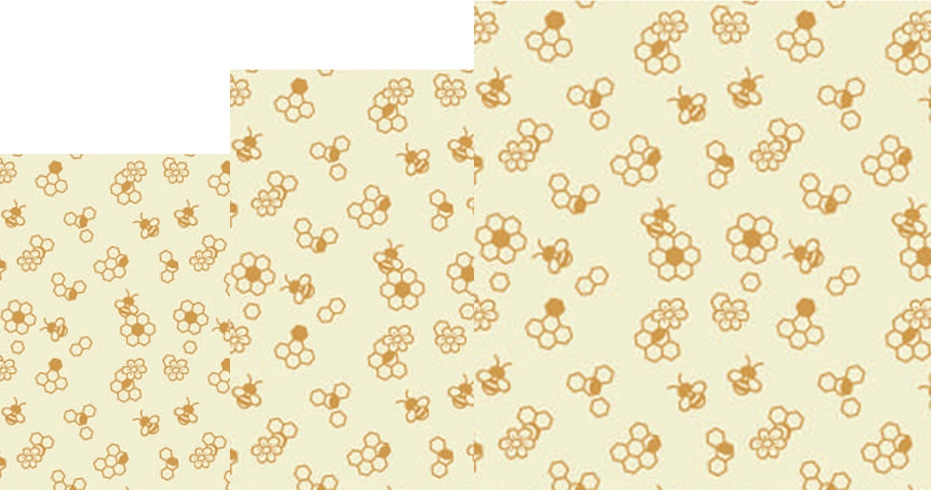 Bee's Wax Wrap Honingraat Design Set 3 Stuks