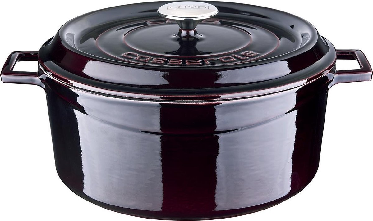 Lava Gietijzeren Stoofpan Geemailleerd 28cm - Aubergine