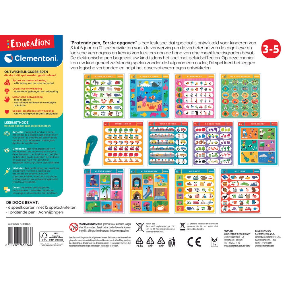 Clementoni De pratende Eerste opgaven  NL