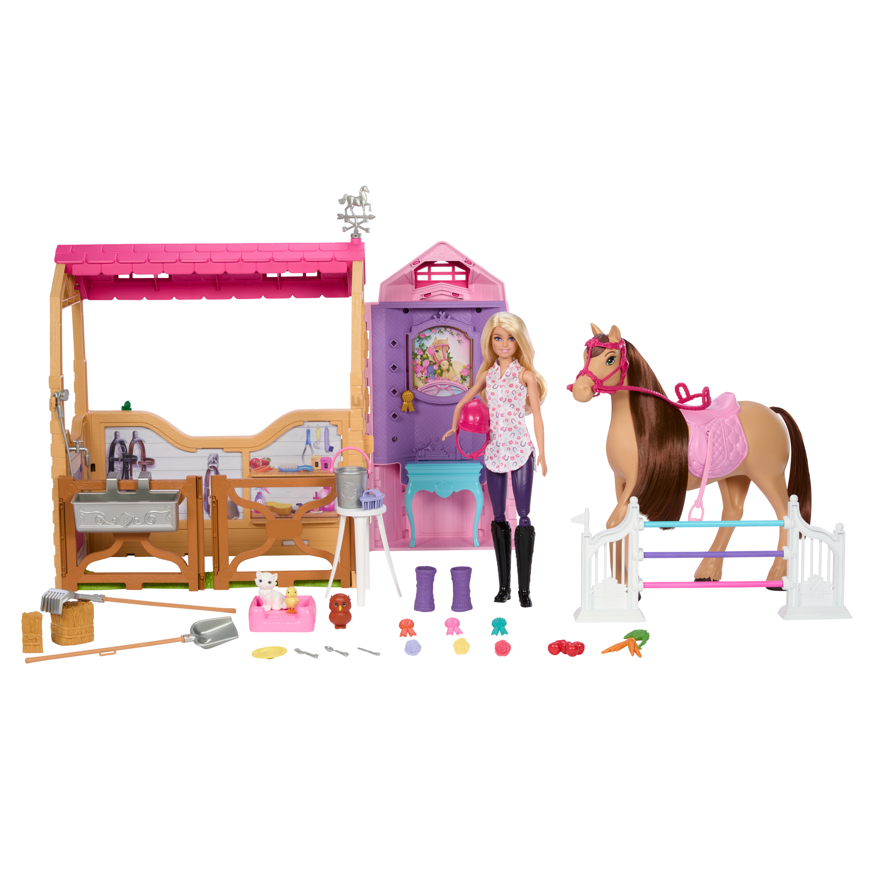 Barbie Mysteries - The Great Horse Chase - Paard Droomstal Speelset, compleet met paard en Barbie