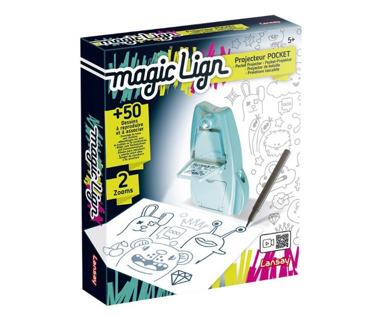 Lansay Magic Lign Pocket Projector + 50 afbeeldingen om over te tekenen