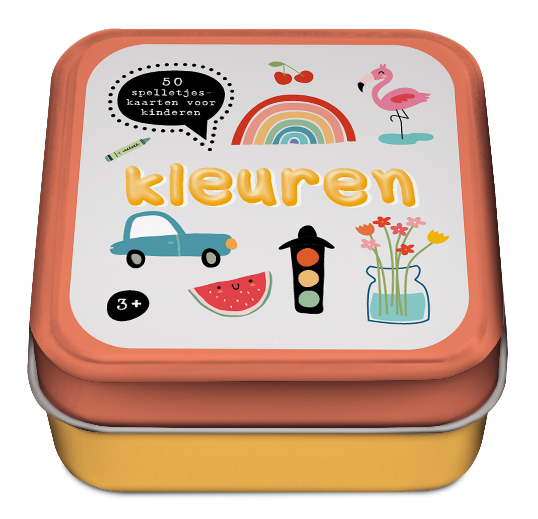 Kijk om je heen - Kleuren - Blik met 50 Spelletjeskaarten voor Kinderen 3+