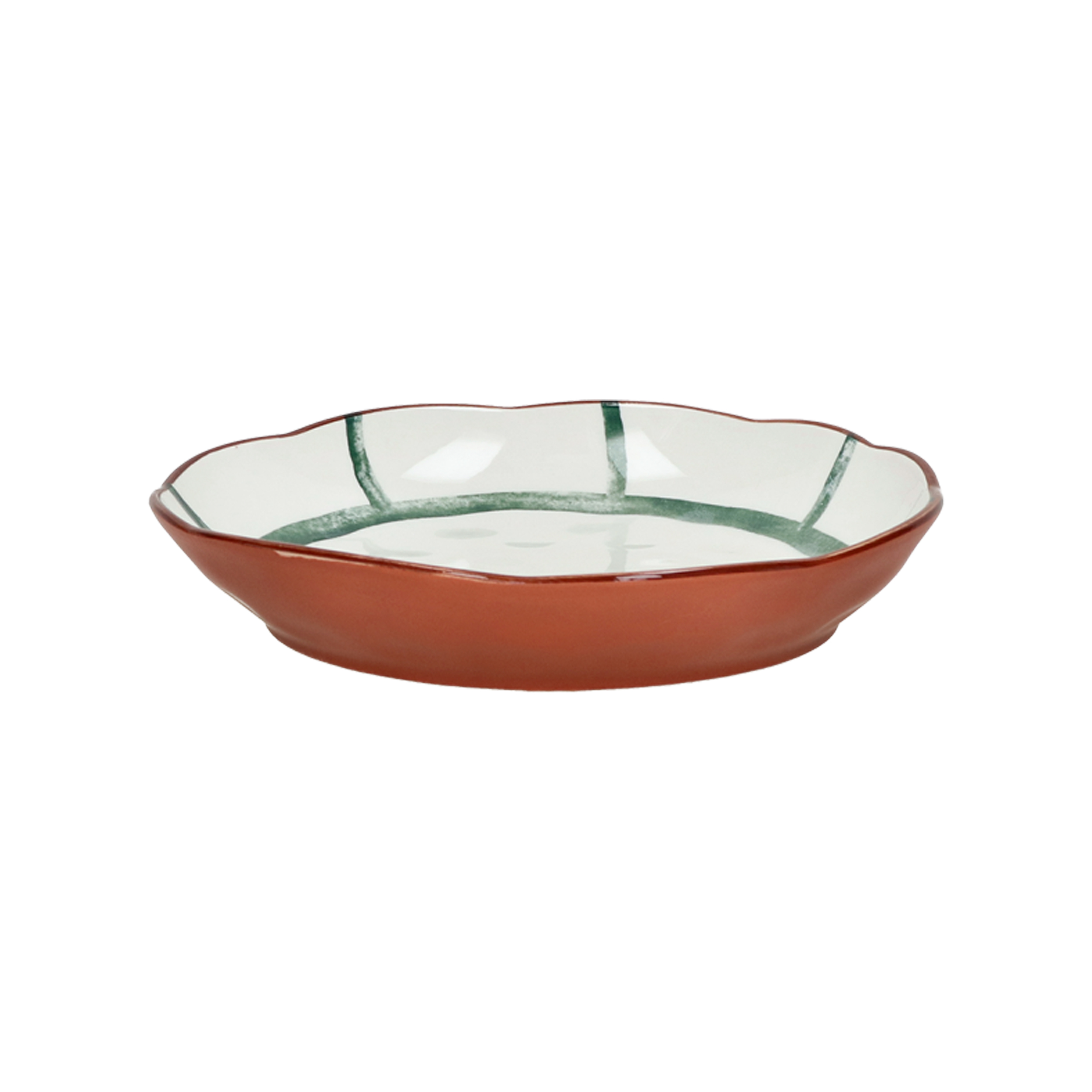 Pomax Serveerschaal Mykonos Groen 20x3.5 cm - Porselein