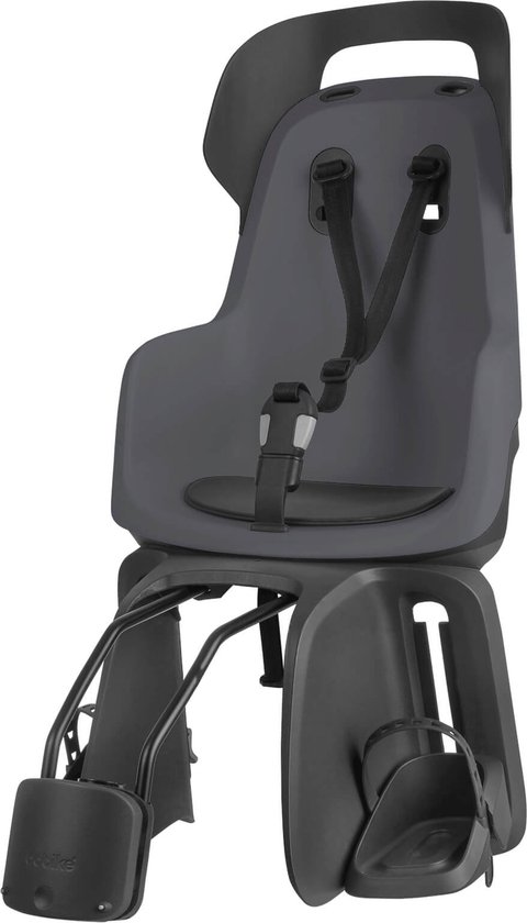 Bobike Maxi Go Fietszitje Macaron Grey met Framebevestiging