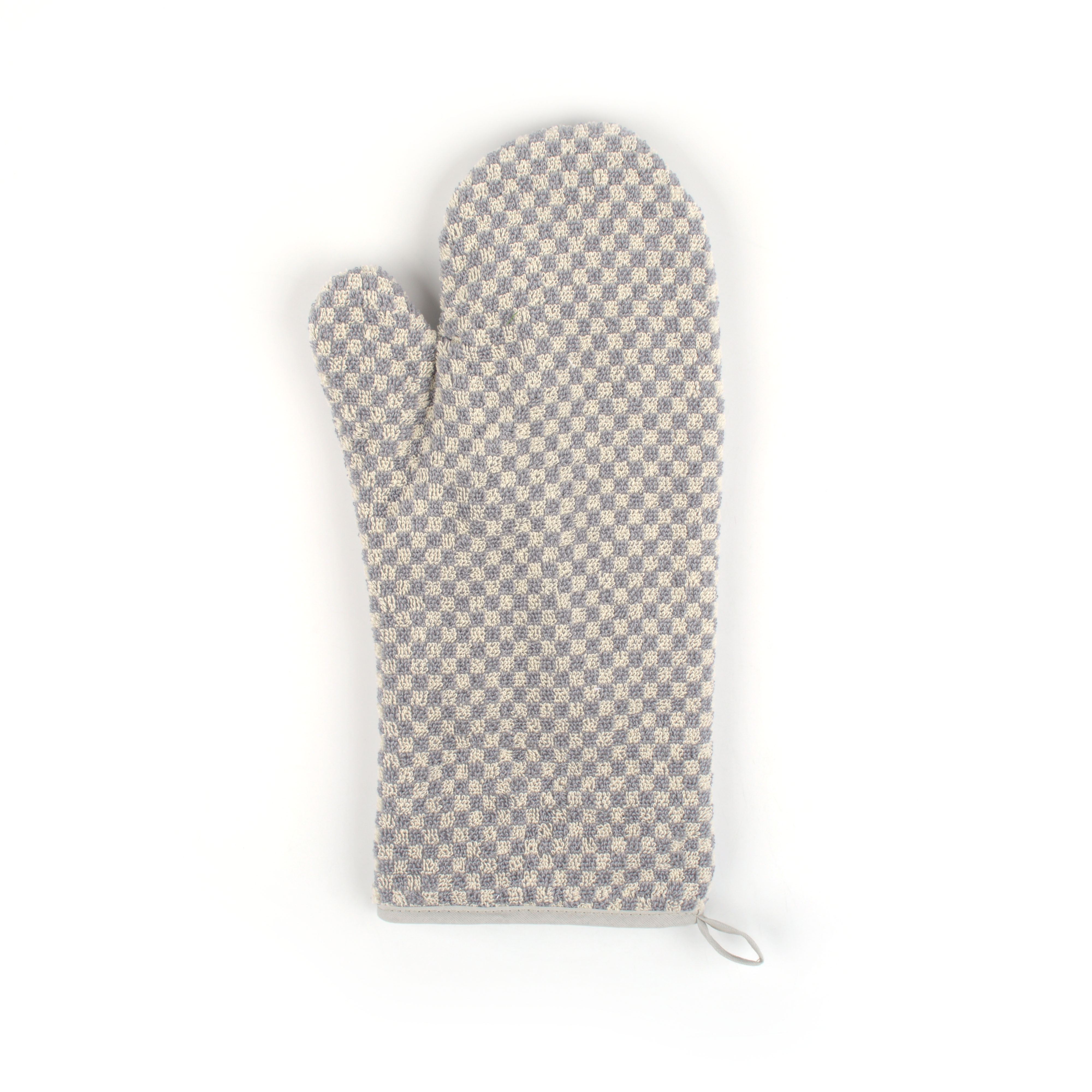 Bunzlau Castle Ovenhandschoen Check 37x20 cm - Grey