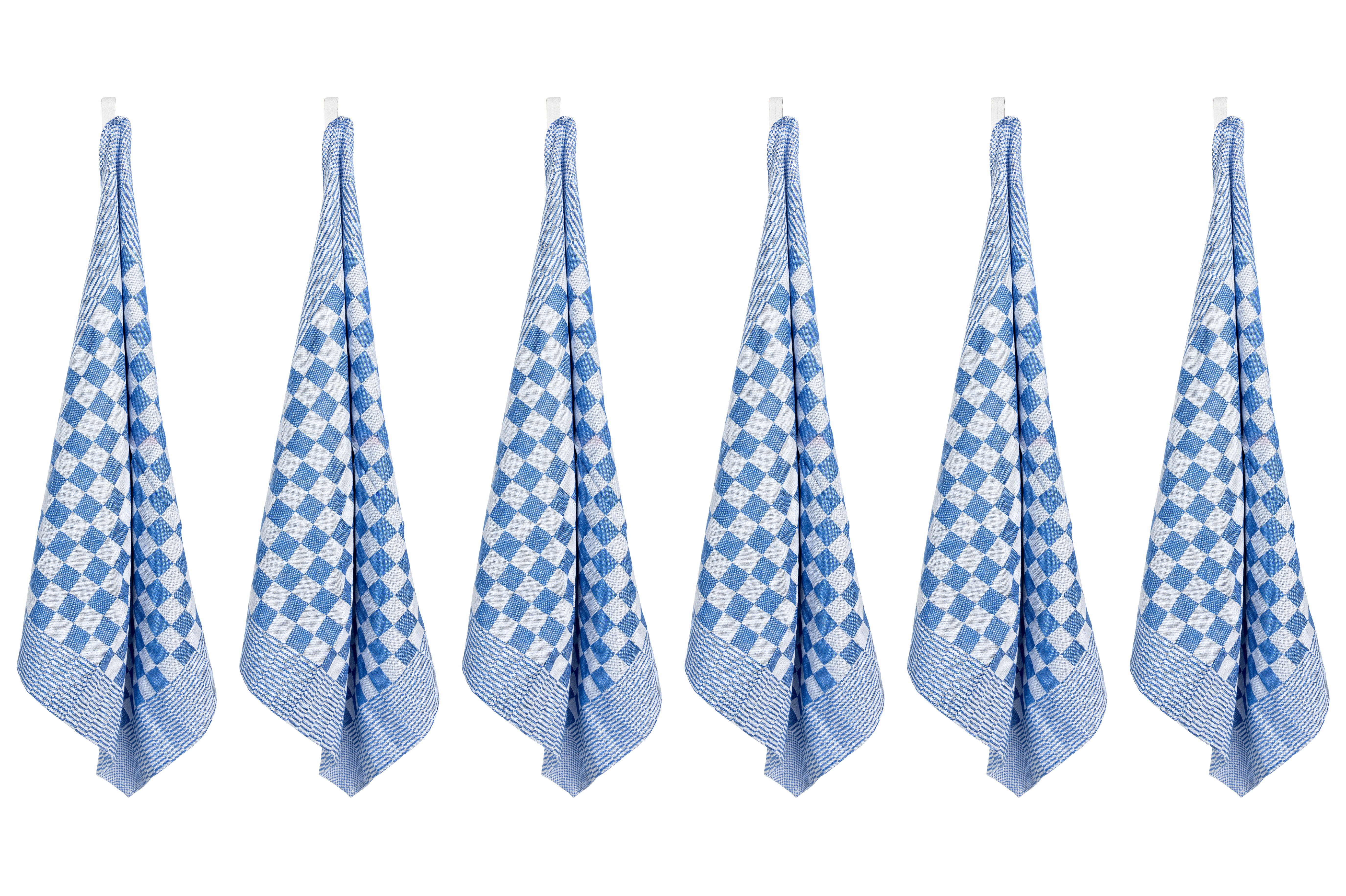 Cosy&Trendy Keukenhanddoek Carré Blauw 65x65 cm set 6 stuks - Katoen - 200g/m2