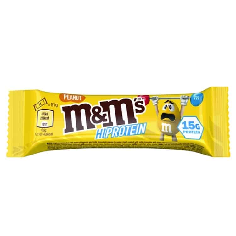 M&M's HI Protein Bar Peanut Geel 51 g