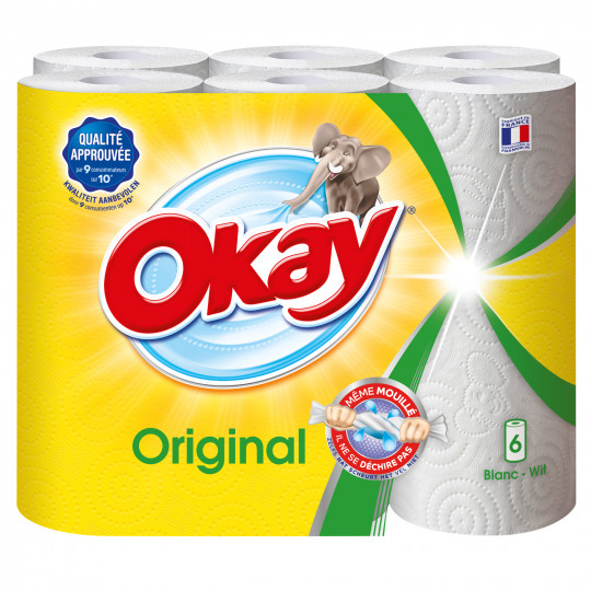 Okay Keukenrol Wit - 6 stuks