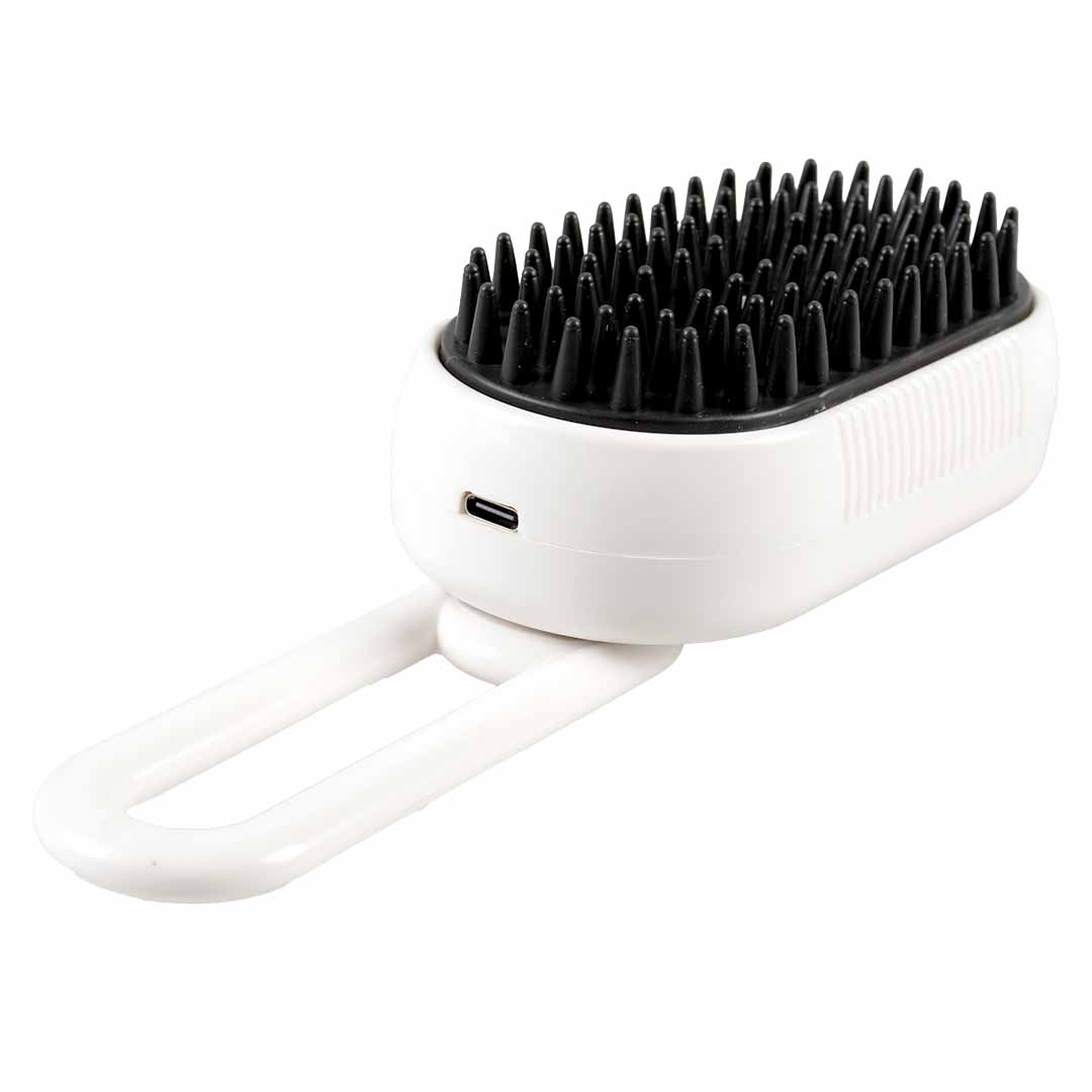 Duvoplus Beauty Salon Stoom- en Massageborstel Zwart 12x6.5x5 cm