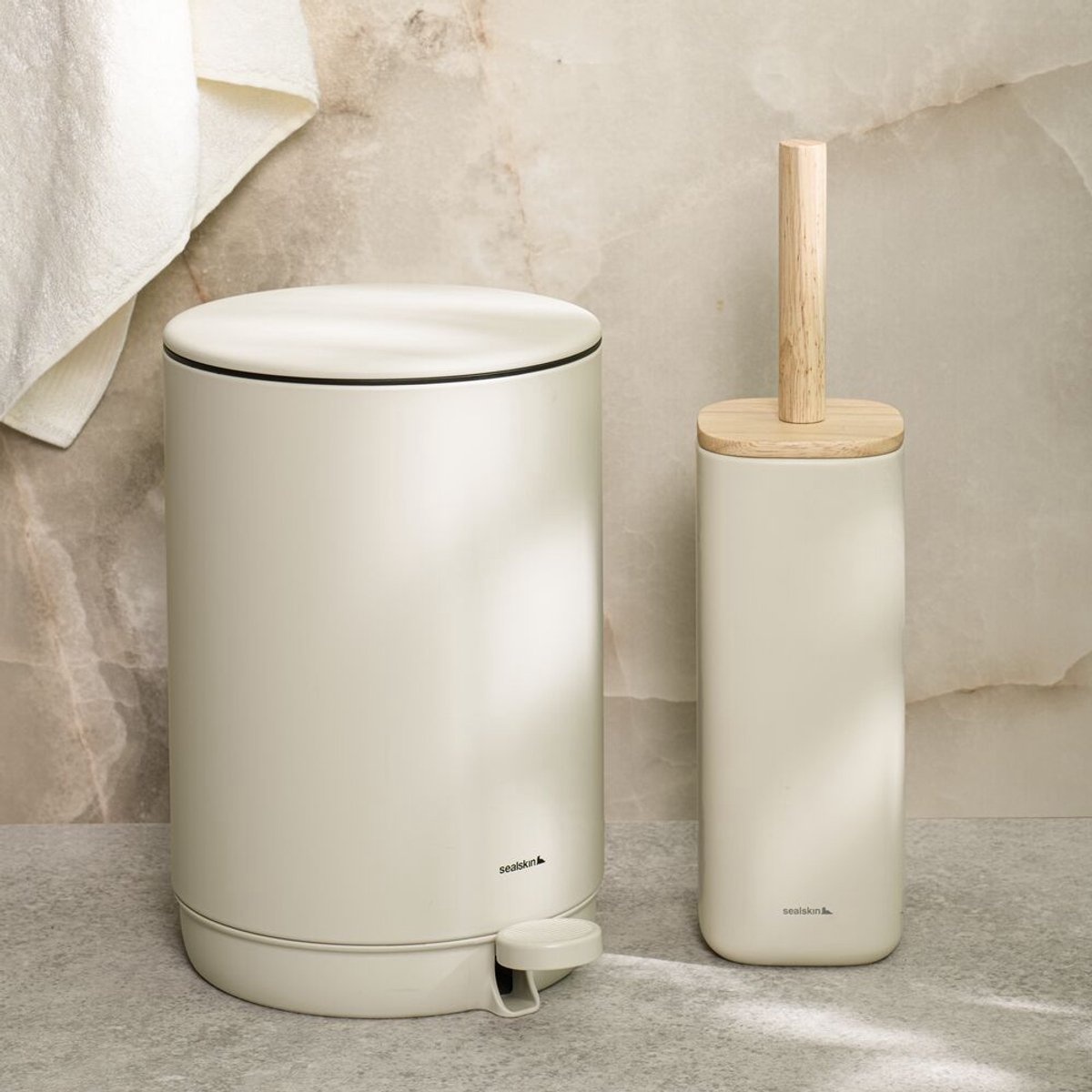 Sealskin Mind Toiletborstel met Houder Vrijstaand Greige